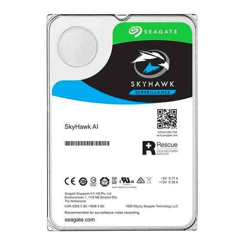 Жесткий диск HDD Seagate Original SATA-III 12Tb ST12000VE001 SkyHawkAI (7200rpm) 256Mb 3.5''