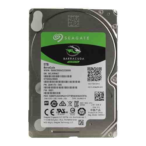 Жесткий диск HDD Seagate Original SATA-III 5Tb ST5000LM000 Barracuda (5400rpm) 128Mb 2.5''