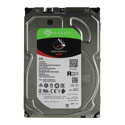 Жесткий диск HDD Seagate Original SATA-III 6Tb ST6000VN001 NAS Ironwolf (5400rpm) 256Mb 3.5''