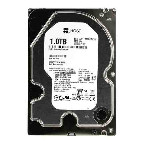 Жесткий диск HDD Western Digital Original SATA-III 2Tb 1W10002 HUS722T2TALA604 Ultrastar DC HA210 (7200rpm) 128Mb 3.5