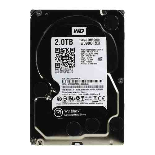 Жесткий диск HDD Western Digital Original SATA-III 2Tb WD2003FZEX Black (7200rpm) 64Mb 3.5''