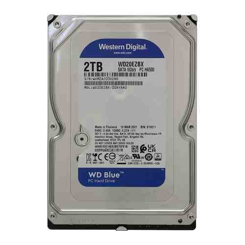 Жесткий диск HDD Western Digital Original SATA-III 2Tb WD20EZBX Blue (7200rpm) 256Mb 3.5''