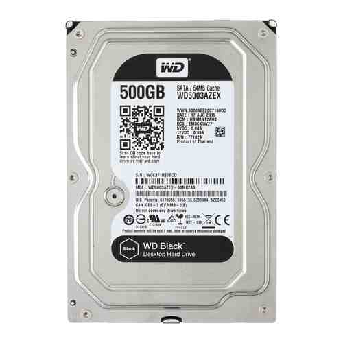 Жесткий диск HDD Western Digital Original SATA-III 500Gb WD5003AZEX Caviar Black (7200rpm) 64Mb 3.5''