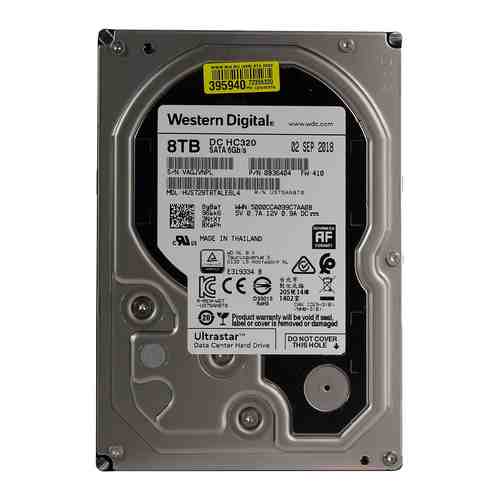 Жесткий диск HDD Western Digital Original SATA-III 8Tb 0B36404 HUS728T8TALE6L4 Ultrastar DC HC320 (7200rpm) 256Mb 3.5